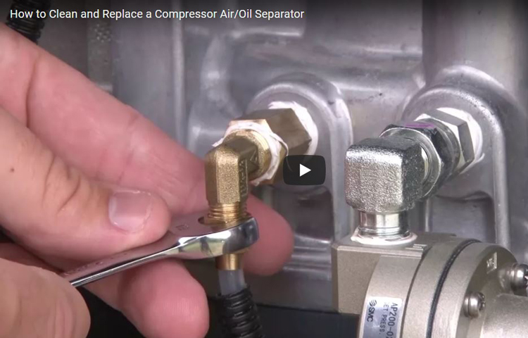 How to Change the Air/Oil Separator and Clean the Strainer on an Air Compressor